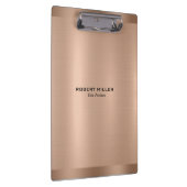 Minimalistische Rose-Gold-Textur Klemmbrett (Rechts)