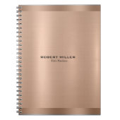 Minimalistische Rose-Gold-Textur Notizblock (Vorderseite)