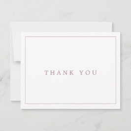 Minimalistische Rose Gold Typografie Danke Karte