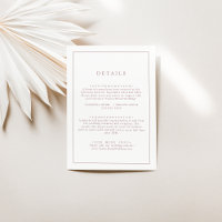 Minimalistische Rose Gold Typografie Hochzeitdetai