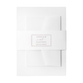 Minimalistische Rose Gold Wedding Einladung Bauchb Einladungsbanderole (Vorderseite Beispiel)