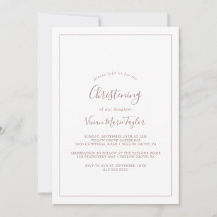 Minimalistische Rose Gold Weihnachten Einladung