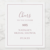 Minimalistische Rose Gold Zukunft Weinsiegel Weinetikett (Einzelnes Label)