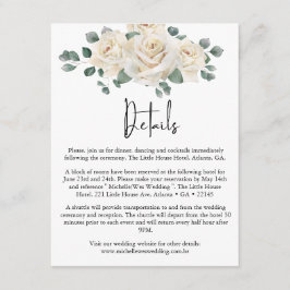 Minimalistische Rose Hochzeitsdetails Begleitkarte
