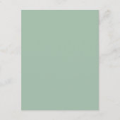 Minimalistische Rose Hochzeitsdetails Begleitkarte (Rückseite)