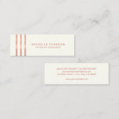 Minimalistische Rose Mini Visitenkarte (Vorne/Hinten)