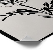 Minimalistische Rose Poster (Ecke)