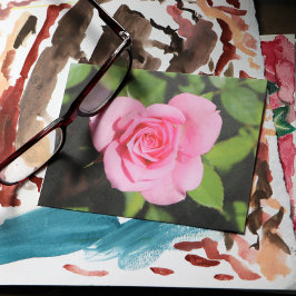 Minimalistische Rose Rosa Valentine Postkarte