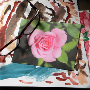 Minimalistische Rose Rosa Valentine Postkarte