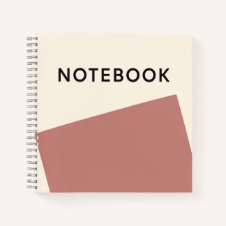 Minimalistische Rose Terracotta Notebook Notizblock