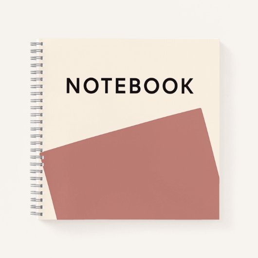 Minimalistische Rose Terracotta Notebook Notizblock (Vorderseite)
