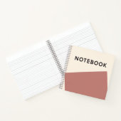 Minimalistische Rose Terracotta Notebook Notizblock (Innenseite)