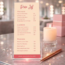 Minimalistische Rose- und Elfenbein-Salon-Schönhei Werbekarte