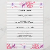 Minimalistische Rose Weiße Fitness Flyer (Hinten)