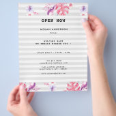 Minimalistische Rose Weiße Fitness Flyer (Hand)