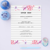 Minimalistische Rose Weiße Fitness Flyer (Einzeln)