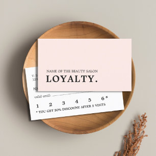 Minimalistische Rose White Beauty Loyalty Card Treuekarte