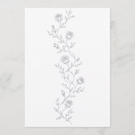 Minimalistische Rosen-Hochzeitseinladungsvorlage Einladung