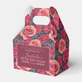 Minimalistische Rosen-Themen-Natur-Inspirierte-Par Geschenkschachtel