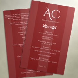 Minimalistische Rosenholzrotholzhochzeit Programm