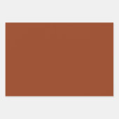 Minimalistische RostZimt solide schlichte elegante Geschenkpapier Set (Vorderseite)