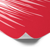 Minimalistische Rot- und Weißblüten Poster (Ecke)