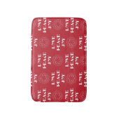 Minimalistische Rot-Weiß-Liebe, Frieden, Freude Badematte (Vorderseite Vertikal)