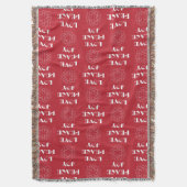 Minimalistische Rot-Weiß-Liebe, Frieden, Freude Decke (Vorderseite Vertikal)