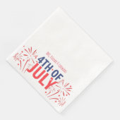 Minimalistische rote Fireworks mit anpassbarem Spe Serviette (Ecke)