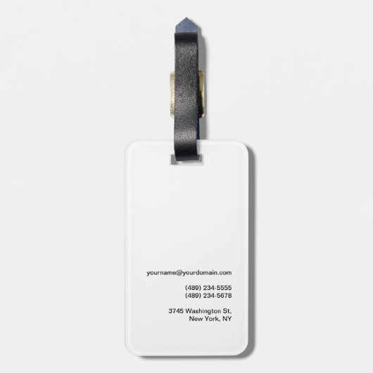 Minimalistische Rote Handschrift Gepäckanhänger (Rückseite vertikal)