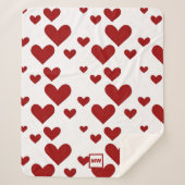Minimalistische, rote Herzen, weißer Hintergrund M Sherpadecke (Vorderseite)