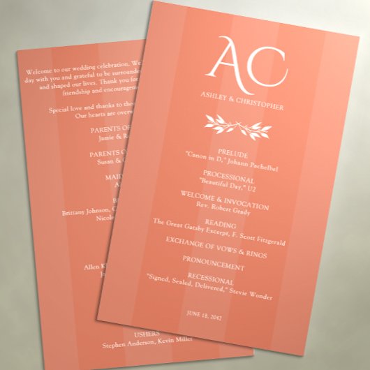 Minimalistische Rote Hochzeit mit Streifen aus Kup Programm