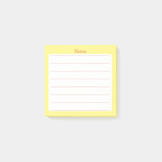 Minimalistische rote Linde Post-it Klebezettel (Vorderseite)