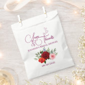 Minimalistische rote Rose Liebe und dank Bridal Geschenktütchen (Ausgeschnitten)
