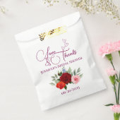 Minimalistische rote Rose Liebe und dank Bridal Geschenktütchen (Versiegelt)