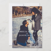 Minimalistische Rote Rose zur Einladung von Cremes (Rückseite)