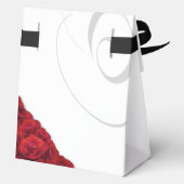 Minimalistische Rote Rosen Hochzeit Geschenkschachtel (Rückseite)