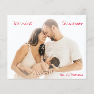 Minimalistische rote Schrift Foto Budget Weihnacht