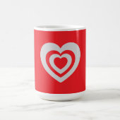 Minimalistische rote Tasse mit Herz-Muster (Mittel)
