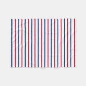 Minimalistische rote und blaue Streifen Modernes M Fleecedecke (Vorderseite (Horizontal))