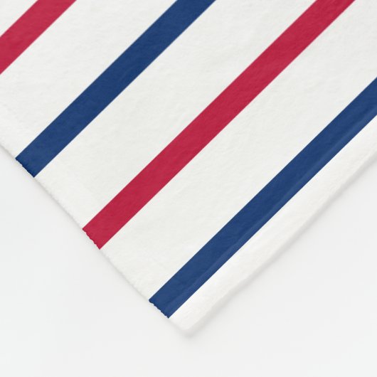 Minimalistische rote und blaue Streifen Modernes M Fleecedecke (Ecke)
