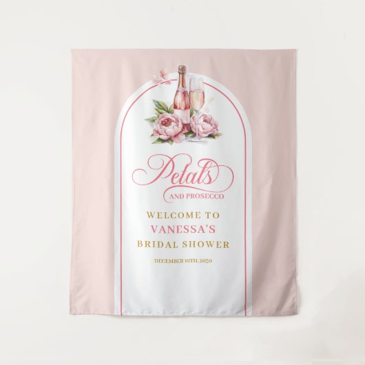 Minimalistische Röte und goldene Dusche Namenswand Wandteppich (Vorderseite)