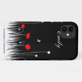Minimalistische rote und weiße Blüten Name der Wie Case-Mate iPhone Hülle (Rückseite (Horizontal))