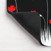 Minimalistische rote und weiße Pupien Weiß kühl Mousepad (Ecke)