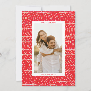 Minimalistische rote weiße Weihnachts-Candy-Cane-G Feiertagskarte