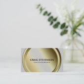 Minimalistische Round Button Grau Muster-Visitenka Visitenkarte (Stehend Vorderseite)