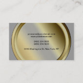 Minimalistische Round Button Grau Muster-Visitenka Visitenkarte (Rückseite)