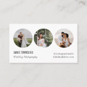 Minimalistische Round Fotos Beruflich Fotograf Visitenkarte (Vorderseite)