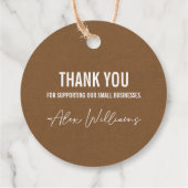 Minimalistische Round-Logos-Han-Tag Geschenkanhänger (Rückseite)