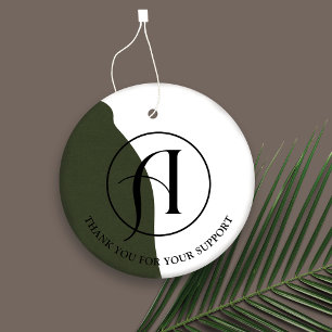 Minimalistische Round-Logos-Han-Tag Geschenkanhänger